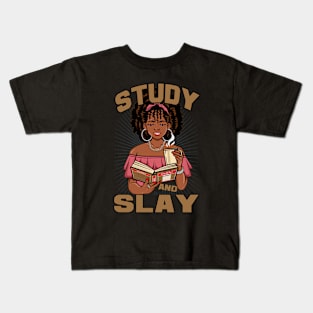 Study and Slay - Cybersecurity Analyst Cert Kids T-Shirt